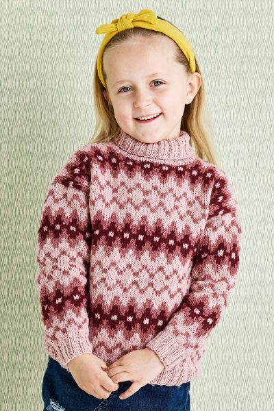 899015 Mönstrad barnsweater
